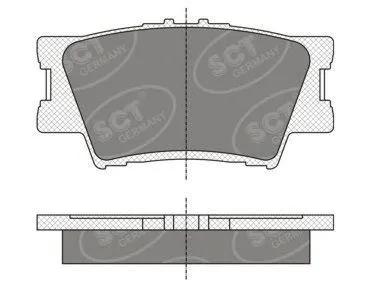 SCT SP336 Колодки торм.задние Toyota Camry 06 Rav 4 2.43.5i2.4D 4WD 06> Lexus ES (V4) 3.5