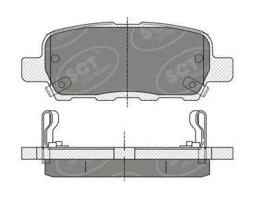 SCT SP339 Колодки торм.передние NISS Qashqai 07-11- X-Trail 01-07- Tiida III Juke Sentra