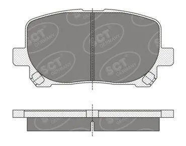 SCT SP349 Колодки торм.задние TOY Avensis Verso 01-09 Matrix 01-06NOAHVOXY