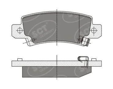 SCT SP350 Колодки торм.передние Toyota Corolla (E12) 02-07(E15) 07-