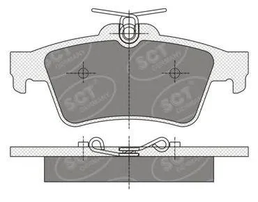 SCT SP357 Колодки торм. SP 357 (комплект 4 шт.)
