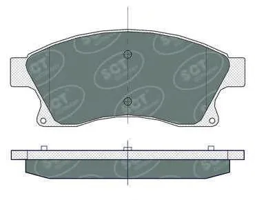 SCT SP359 Колодки торм.задние Opel Astra J 09-12-14- Mokka 12- Zafira C 11-14- Chevrolet Aveo (T300) 11-12-