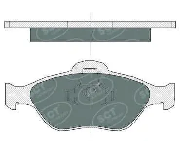 SCT SP363 Колодки торм.задние Ford Fiesta IVV 95-10 Fusion 02-12 Mazda 2 03-