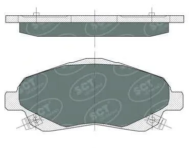 SCT SP368 Колодки торм.задние Toyota Avensis 03-08 Corolla Verso 04-09