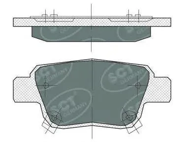 SCT SP369 Колодки торм.передние Toyota Avensis 03-08 Corolla Verso 04-09 Previa 00-06 Alphard 03-08-
