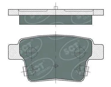 SCT SP375 Колодки торм.передние Ford Mondeo III 00-07 Jaguar X-TYPE 01-09