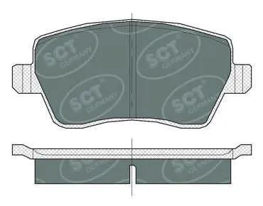 SCT SP383 Колодки торм.задние Lada Vesta X-RAY Largus NISS Almera 12-TEперед.ANO 14-RNLT Kaptur 1.6 Duster