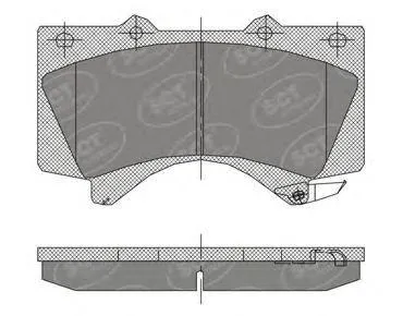 SCT SP400 Колодки торм.задние Toyota Land Cruiser J200 07-12-LC Prado 150 10- Lexus LX570 07-