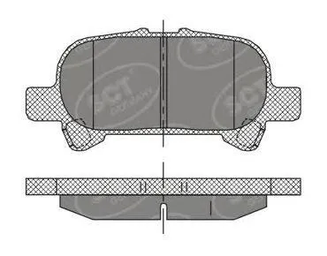SCT SP401 Колодки торм.передние Toyota Avalon 99-0505-12 Camry Solara Solara Coupe