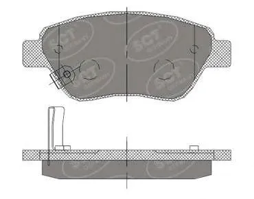 SCT SP406 Колодки торм.задние Opel Corsa 06-09-11- Fiat DOBLO 01-05-PANDA 06-