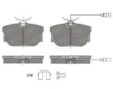 SCT SP484 Колодки торм.передние VW TranSporter IV -03 Sharan -10 Galaxy 00-06