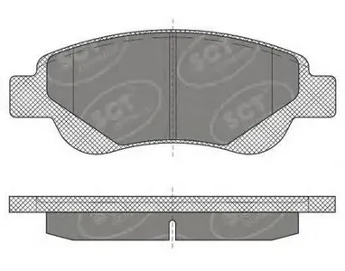SCT SP609 Колодки торм.задние CITR C1 III 05-14-PEU 108 14-PEU 107 05- Toyota AYGO 05-