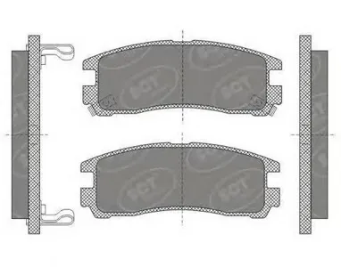 SCT SP651 Колодки торм.передние Mitsubishi GALANT 92-04 Pajero PININ 99-SPACE WAGON 91-99
