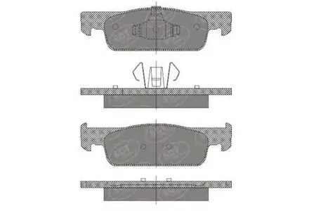 SCT SP663 Колодки торм.задние Lada X-RAY Renault Logan II 13- Sandero II 13- Smart Fortwo 15- Forfour 14-