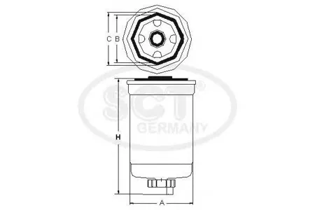 SCT ST354 Фильтр топливный Audi A4A6A80A100 D
