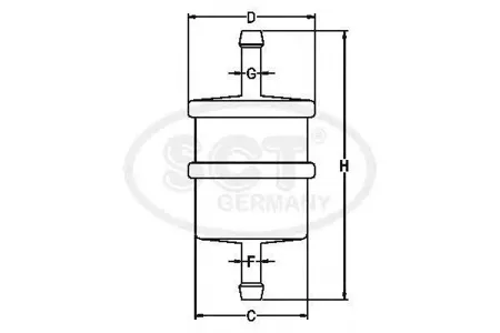 SCT ST487 Фильтр топливный Ford Fusion 1.41.6 02-12 Fiesta V 01-08 Mazda 2 1.251.41.6 03-