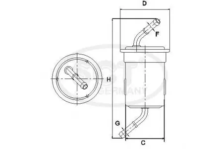 SCT ST767 Фильтр топливный Kia SEPHIA
