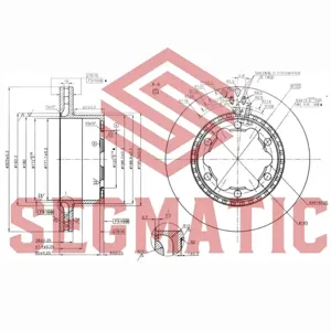 SEGMATIC SBD30093473 Диск тормозной задн. Mercedes Sprinter 06- VW Crafter Tdi 50 06- 303*93*28мм 6 отв.. вент