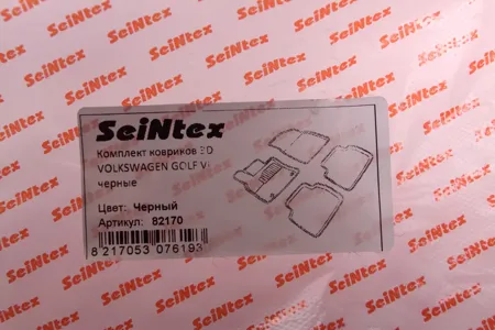SEINTEX 82170 Коврик салона VW Golf 6 (08-12) 3D 3-х слойная конструкция черный (5 предм.) SEINTEX