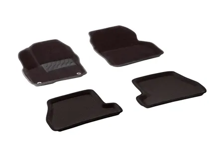 SEINTEX 83437 Коврик салона FORD Focus 3 (11-15) 3D 3-х слойная конструкция черный (4 предм.) SEINTEX