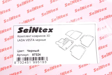 SEINTEX 87324 Коврик салона ЛАДА Vesta (15-) 3D 3-х слойная конструкция черный (5 предм.) SEINTEX