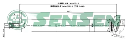 SENSEN 42130537 Амортизатор передний газовый Smart Cabrio City - Coupe 0.60.8CDi 98-04