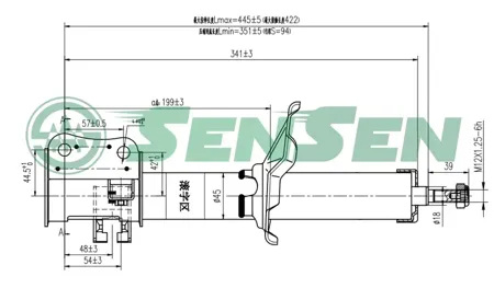 SENSEN 42130721 Амортизатор передний левый газовый Suzuki Ignis 1.3 2WD1.5 2WD,4WD , Subaru Justy 03>