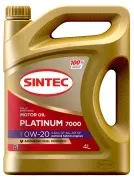 SINTEC 600163 Масло моторное синт. PLATINUM 7000 0W20 GF-6A SP 4л
