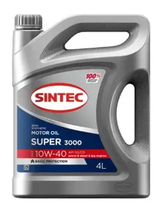 SINTEC 600240 Масло моторное SUPER 3000 10W40 SGCD 4л