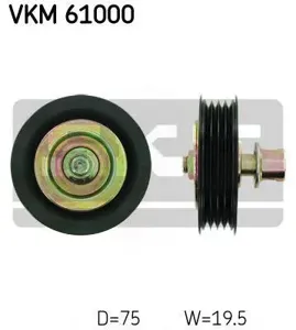SKF VKM61000 Ролик натяжной Toyota Avensis 1.6-1.8i 97> Carina E 1.6-1.8i2.0D 92> Corolla 87>