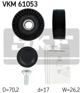 SKF VKM61053 Ролик натяжной ремня генератора без натяжителя Toyota Corolla RAV4 1.41.61.8 VT-I 00>