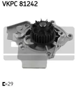 SKF VKPC81242 Водяной насос VW 1.8-2.0tfsi 07> с корпусом пластик крышка алюминий