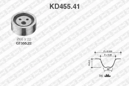 SNR/NTN KD45541 Ремкомплект ГРМ KD455.41
