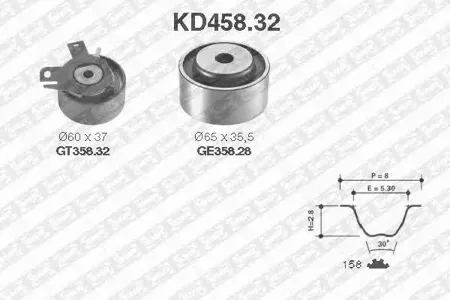 SNR/NTN KD45832 Комплект ремня ГРМ Fiat 99- 1.6