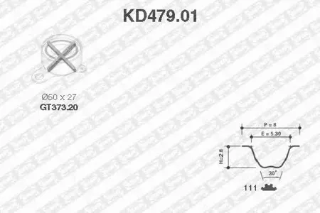 SNR/NTN KD47901 Ремкомплект ГРМ Daihatsu CuoreSirion 1.0i 98-05
