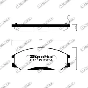SPEEDMATE SMBPH021 Колодки Hyundai Santa Fe (SM) (2001-2006) SsangYong Rexton (GAB)(2001-)
