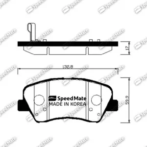 SPEEDMATE SMBPH048 Колодки Kia ( Ceed (JD), Ceed Sport s WAGON (JD),PRO Ceed (JD)) Hyundai ( Elantra (MD,UD),I30)