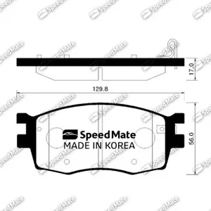 SPEEDMATE SMBPK031 Колодки Hyundai Accent (MC)(2005-)RIO (JB)(2005-2011)