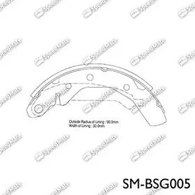 SPEEDMATE SMBSG005 Колодки торм.барабанные Daewoo Matiz (M100, M150) Chevrolet ( Spark M200)
