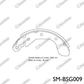 SPEEDMATE SMBSG009 Колодки торм.барабанные Chevrolet Aveo (T200)