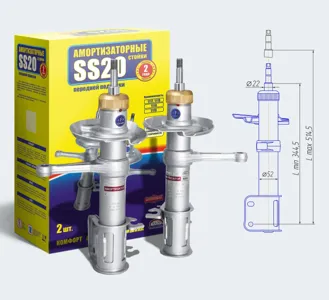 SS20 SS20194 АМОРТИЗАТОР SS20 ВАЗ-2190 ПЕРЕДНИЙ комфорт (2шт.)