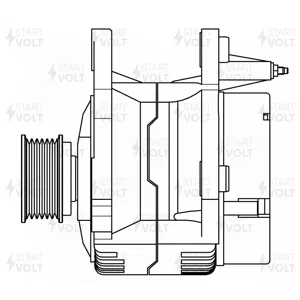 STARTVOLT LG1848 Генератор для а/м VAG Passat B3/B4 (88-) 1.8i/2.0i/Golf IV (97-) 1.4i/1.6i (с конд.) 70A (LG 1848)