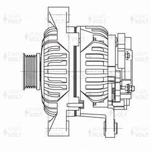 STARTVOLT LG2127 Генератор Opel Astra G (98-) 1.6i Zafira A (00-) 1.8i 120A (LG 2127)