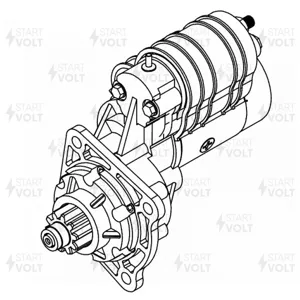 STARTVOLT LST0332 Стартер для а/м ГАЗ/ПАЗ/Foton дв. Cummins ISF3.8 2,8кВт (LSt 0332)