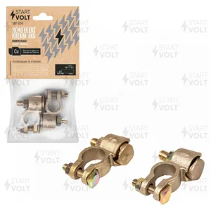 STARTVOLT SBT024 КЛЕММА АКБ СТАРТВОЛЬТ (2ШТ) ЛАТУНЬ 8ММ БОЛТ И ГАЙКА ДЛЯ ПРОВОДОВ ДО 50ММ КВ.