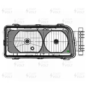 STARTVOLT SHL3024R Фара для а/м Sitrak C7H/Howo T5G (головн. света) э/корр. металл. бампер правая (SHL 3024R)