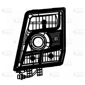 STARTVOLT SHL3042L Фара для а/м Shacman X3000 тягач (головн.света) светодиодн. с ДХО э/корр. левая (SHL 3042L)