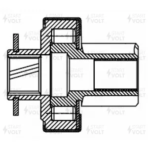 STARTVOLT VCS0116 Привод стартера (бендикс) Лада 2108210992113-2115 и модификации (тип )