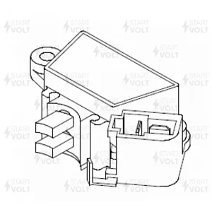STARTVOLT VRR0508 Регулятор напряжения DAEWOO MATIZ (98-)/CHEVROLET SPARK (05-) 0.8I/1.0I (тип MANDO) ген.