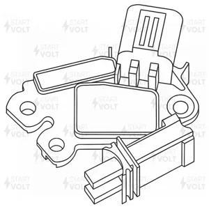 STARTVOLT VRR0828 Регулятор напряжения HYUNDAI SANTA FE (00-) 2.7I/NISSAN MICRA (03-) 1.2I (тип VALEO) ген.